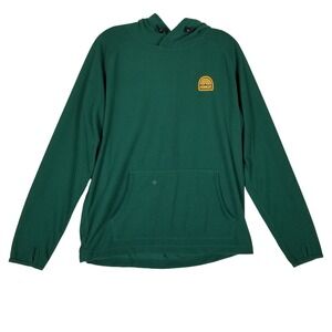 Howler Bros Waffle Hoodie Men Medium Green Grid Fleece Thumbhole Pullover